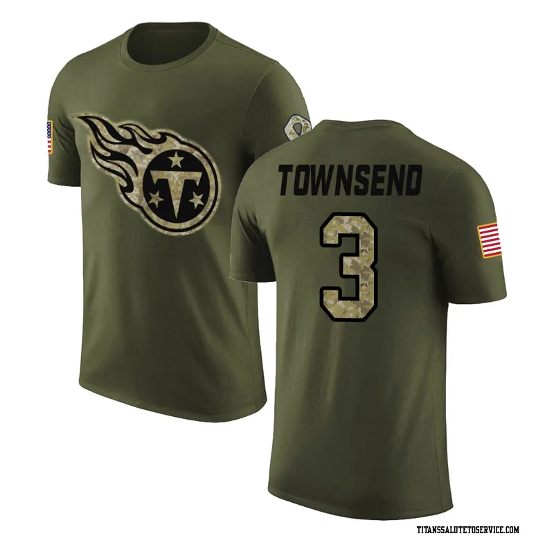 Men's Tommy Townsend Tennessee Titans Legend Olive Salute to Service T-Shirt
