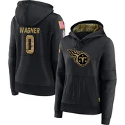Women's Aamil Wagner Tennessee Titans Black 2020 Salute to Service Sideline Performance Pullover Hoodie