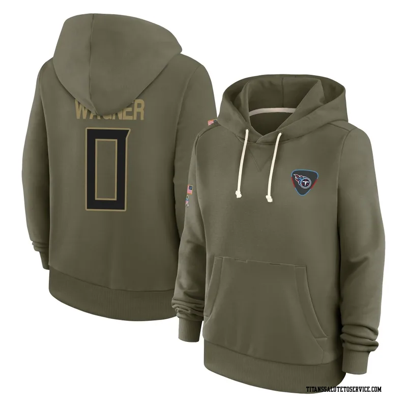 Women's Aamil Wagner Tennessee Titans Olive 2025 Salute to Service Hoodie
