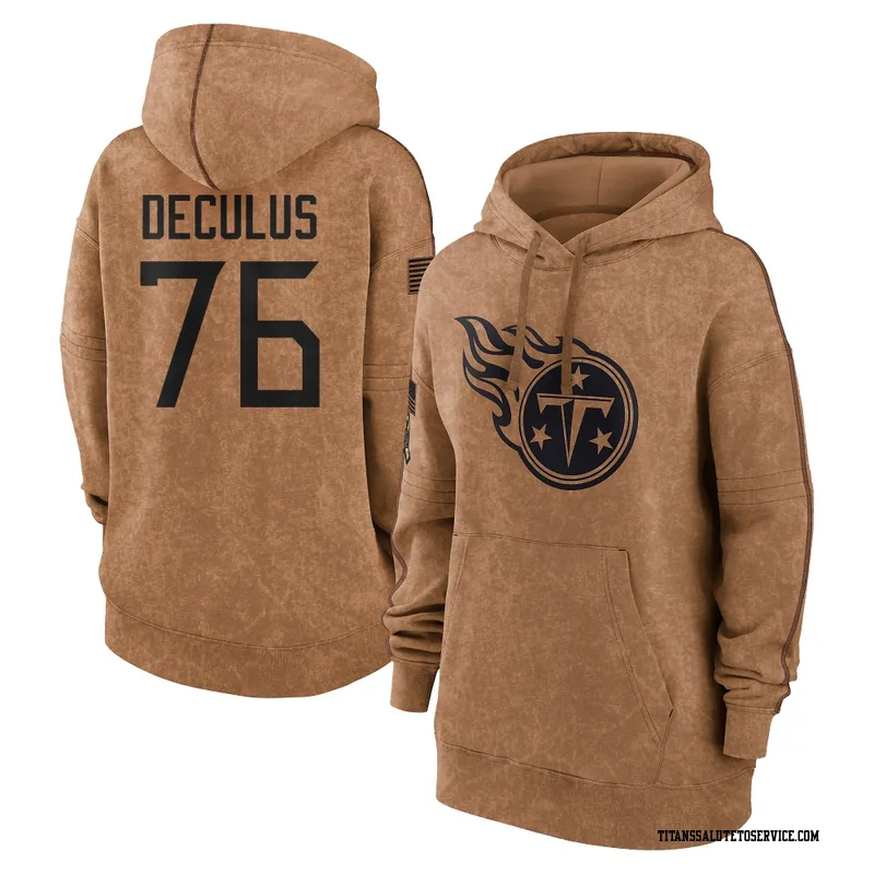 Women's Austin Deculus Tennessee Titans Brown 2023 Salute To Service Pullover Hoodie