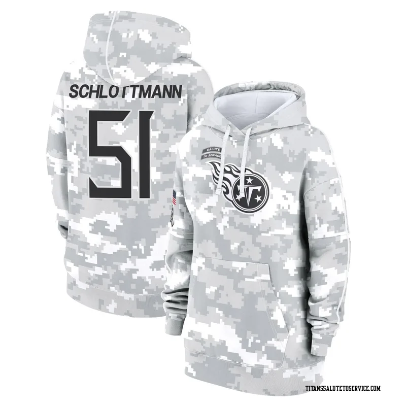 Women's Austin Schlottmann Tennessee Titans Camo Arctic 2024 Salute to Service Club Fleece Pullover Hoodie