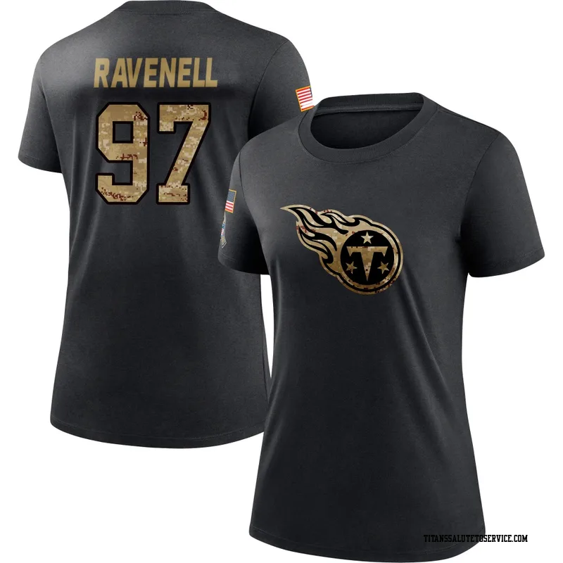 Women's C.J. Ravenell Tennessee Titans Black 2020 Salute To Service Performance T-Shirt