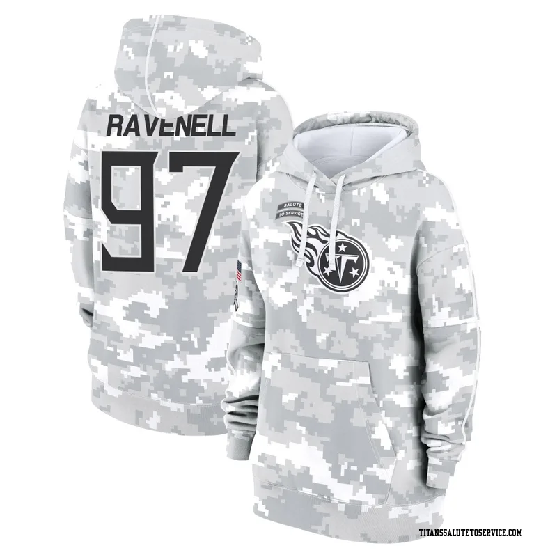 Women's C.J. Ravenell Tennessee Titans Camo Arctic 2024 Salute to Service Club Fleece Pullover Hoodie