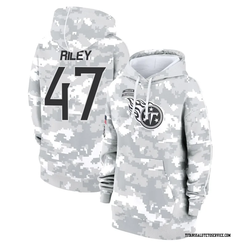 Women's Cam Riley Tennessee Titans Camo Arctic 2024 Salute to Service Club Fleece Pullover Hoodie