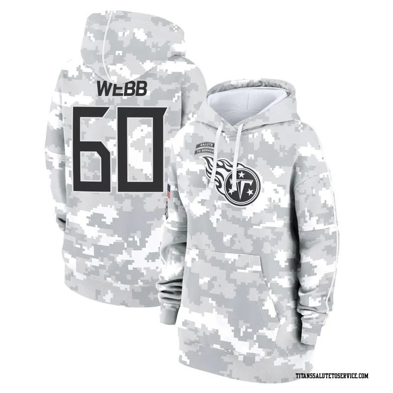Women's Clay Webb Tennessee Titans Camo Arctic 2024 Salute to Service Club Fleece Pullover Hoodie