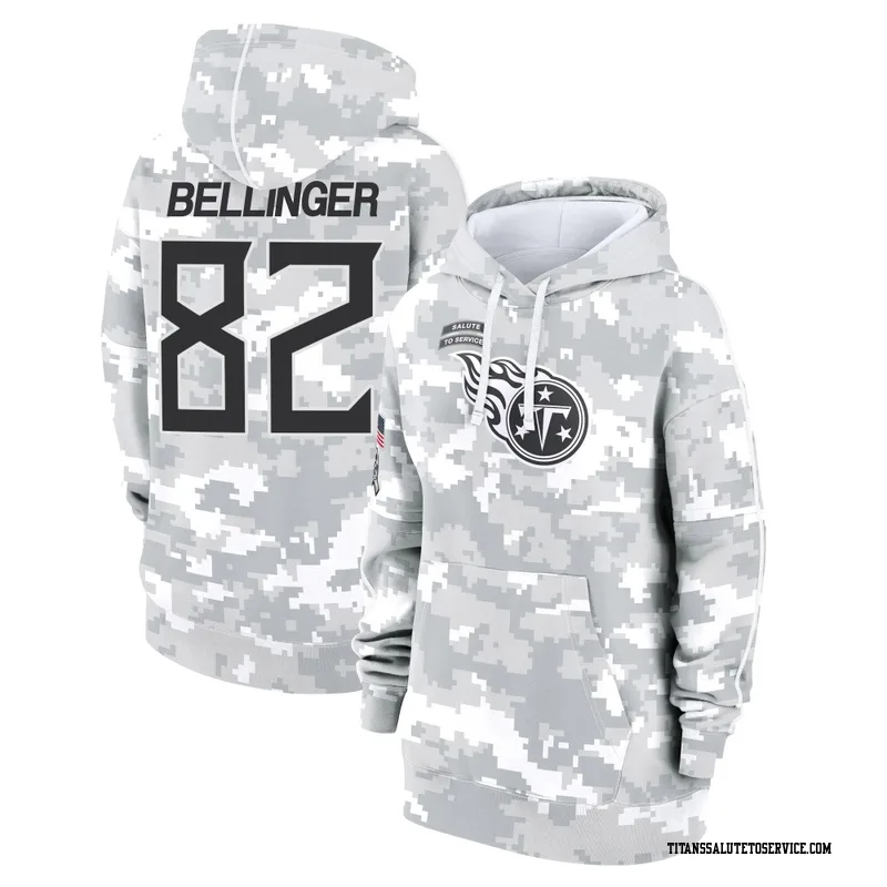 Women's Daniel Bellinger Tennessee Titans Camo Arctic 2024 Salute to Service Club Fleece Pullover Hoodie