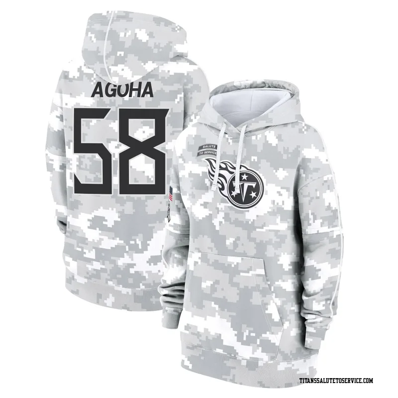 Women's David Ebuka Agoha Tennessee Titans Camo Arctic 2024 Salute to Service Club Fleece Pullover Hoodie