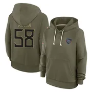 Women's David Ebuka Agoha Tennessee Titans Olive 2025 Salute to Service Hoodie