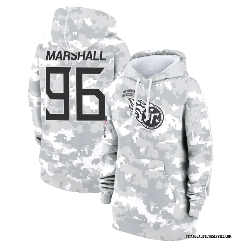 Women's Jackie Marshall Tennessee Titans Camo Arctic 2024 Salute to Service Club Fleece Pullover Hoodie