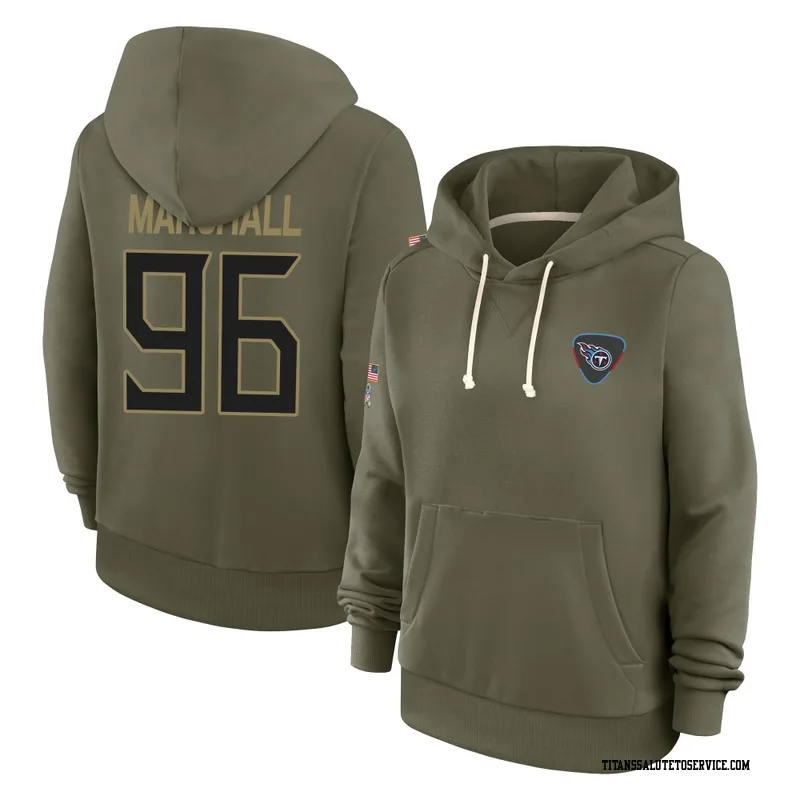Women's Jackie Marshall Tennessee Titans Olive 2025 Salute to Service Hoodie