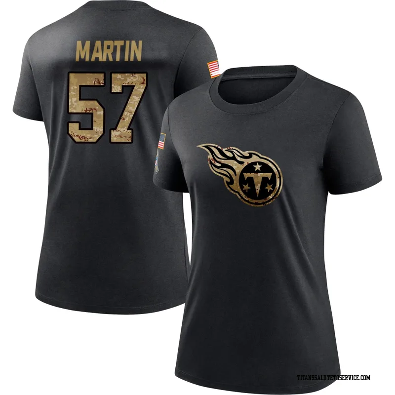 Women's Jacob Martin Tennessee Titans Black 2020 Salute To Service Performance T-Shirt