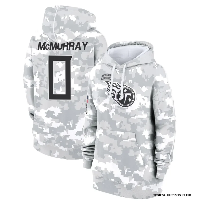 Women's Jalen McMurray Tennessee Titans Camo Arctic 2024 Salute to Service Club Fleece Pullover Hoodie
