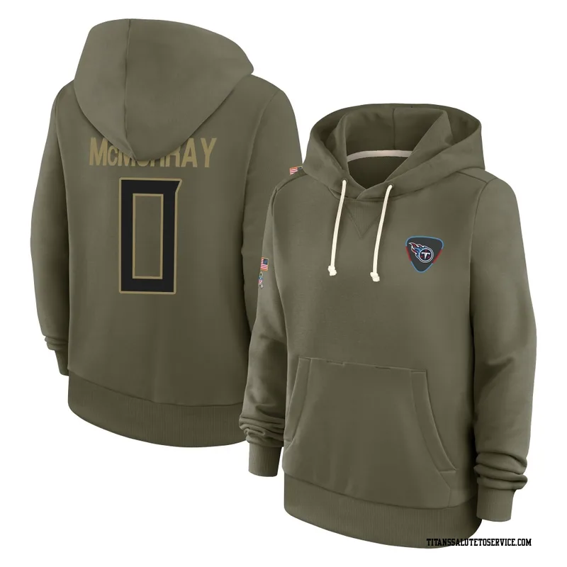Women's Jalen McMurray Tennessee Titans Olive 2025 Salute to Service Hoodie