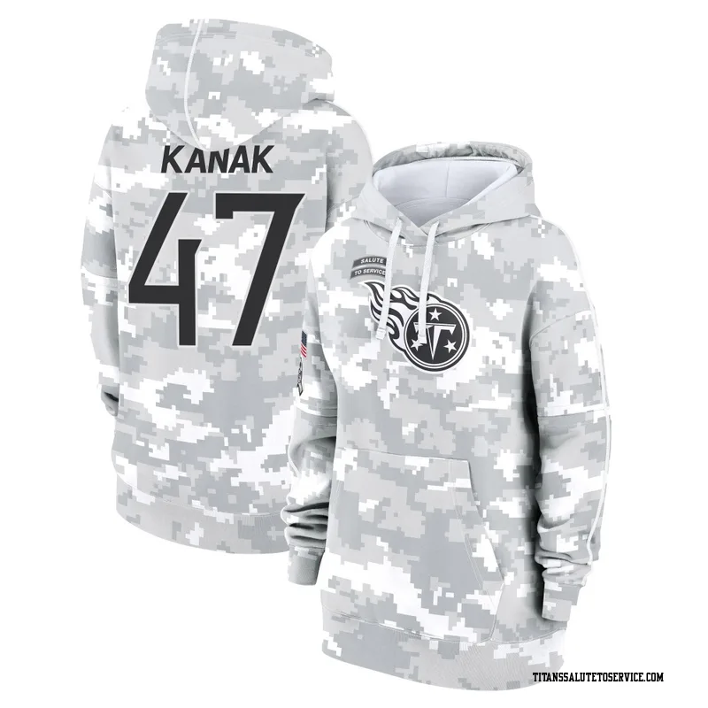 Women's Jaren Kanak Tennessee Titans Camo Arctic 2024 Salute to Service Club Fleece Pullover Hoodie