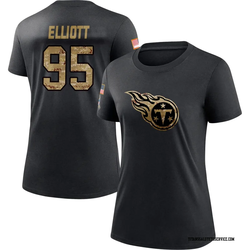 Women's Jordan Elliott Tennessee Titans Black 2020 Salute To Service Performance T-Shirt