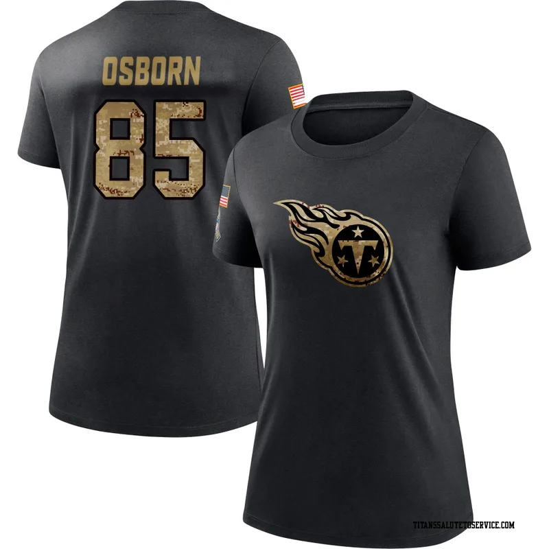 Women's K.J. Osborn Tennessee Titans Black 2020 Salute To Service Performance T-Shirt