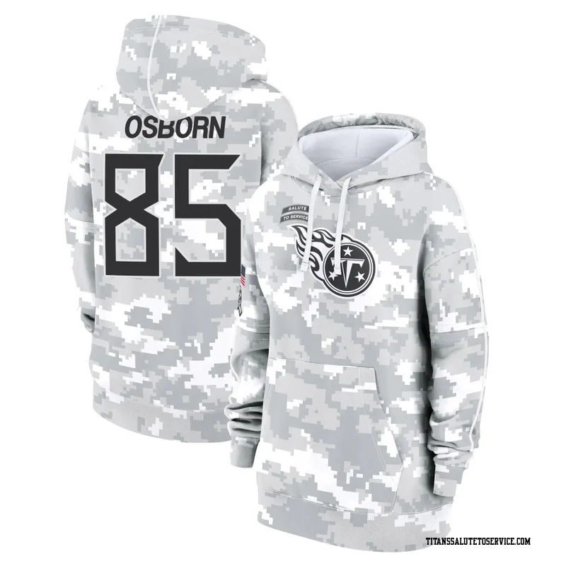 Women's K.J. Osborn Tennessee Titans Camo Arctic 2024 Salute to Service Club Fleece Pullover Hoodie