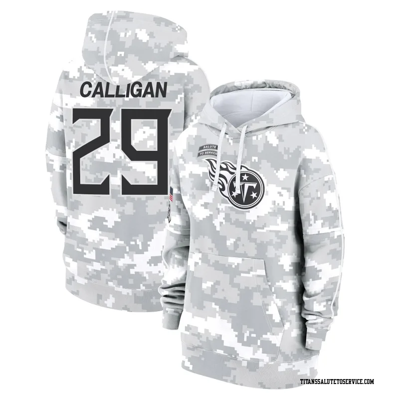 Women's Keydrain Calligan Tennessee Titans Camo Arctic 2024 Salute to Service Club Fleece Pullover Hoodie