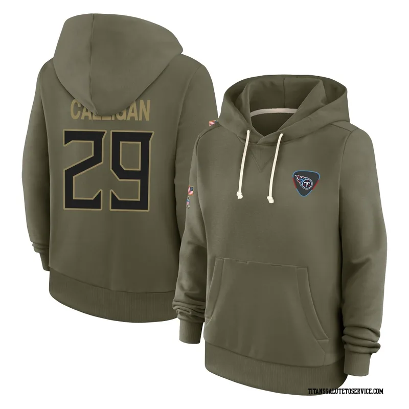 Women's Keydrain Calligan Tennessee Titans Olive 2025 Salute to Service Hoodie
