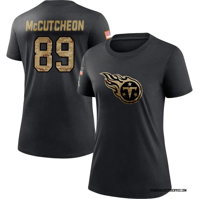 Women's Lance McCutcheon Tennessee Titans Black 2020 Salute To Service Performance T-Shirt