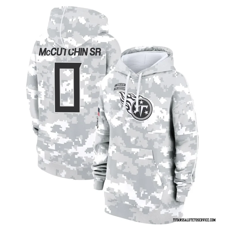 Women's Latrell McCutchin Sr. Tennessee Titans Camo Arctic 2024 Salute to Service Club Fleece Pullover Hoodie