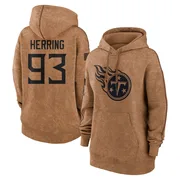 Women's Malik Herring Tennessee Titans Brown 2023 Salute To Service Pullover Hoodie