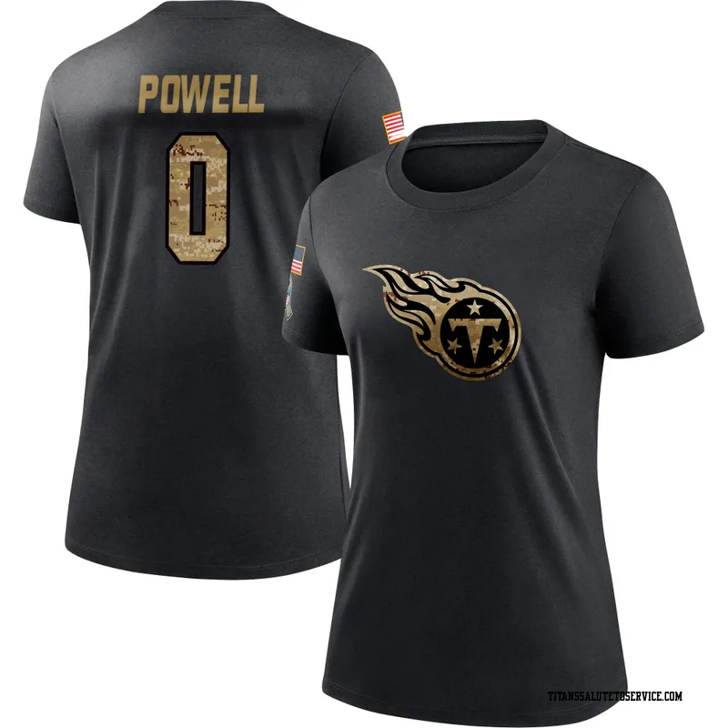 Women's Mani Powell Tennessee Titans Black 2020 Salute To Service Performance T-Shirt