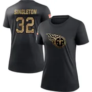 Women's Nicholas Singleton Tennessee Titans Black 2020 Salute To Service Performance T-Shirt