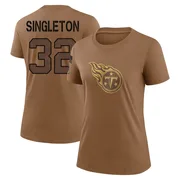Women's Nicholas Singleton Tennessee Titans Legend Brown 2023 Salute To Service Performance T-Shirt