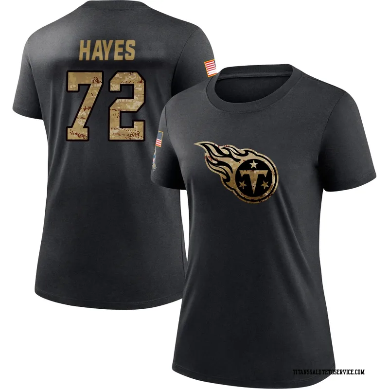 Women's Ryan Hayes Tennessee Titans Black 2020 Salute To Service Performance T-Shirt