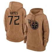 Women's Ryan Hayes Tennessee Titans Brown 2023 Salute To Service Pullover Hoodie