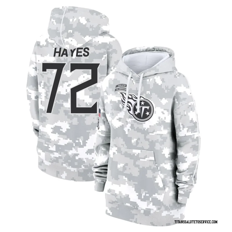 Women's Ryan Hayes Tennessee Titans Camo Arctic 2024 Salute to Service Club Fleece Pullover Hoodie