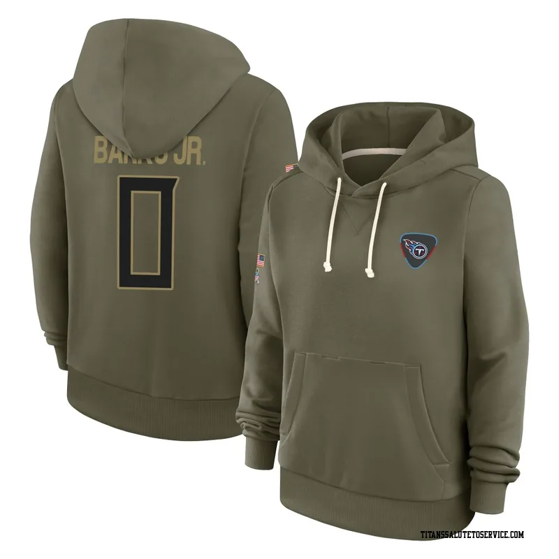 Women's Shad Banks Jr. Tennessee Titans Olive 2025 Salute to Service Hoodie