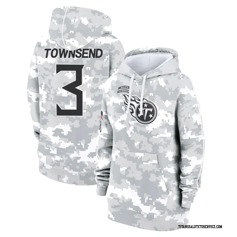 Women's Tommy Townsend Tennessee Titans Camo Arctic 2024 Salute to Service Club Fleece Pullover Hoodie
