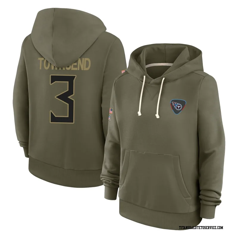 Women's Tommy Townsend Tennessee Titans Olive 2025 Salute to Service Hoodie
