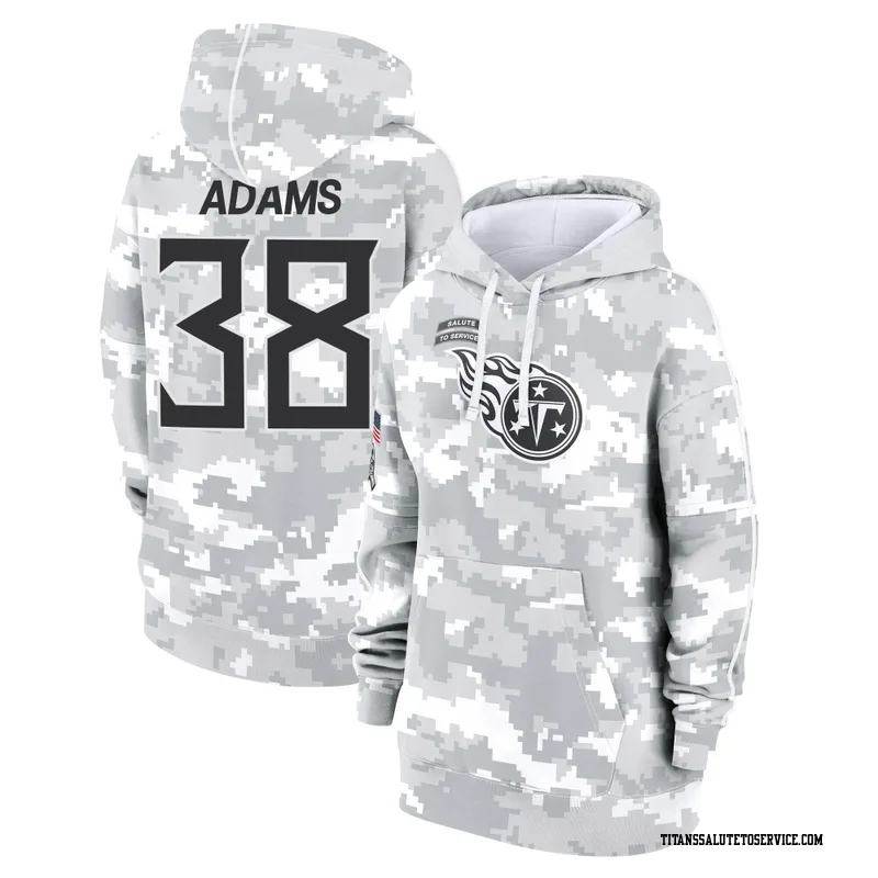 Women's Tony Adams Tennessee Titans Camo Arctic 2024 Salute to Service Club Fleece Pullover Hoodie
