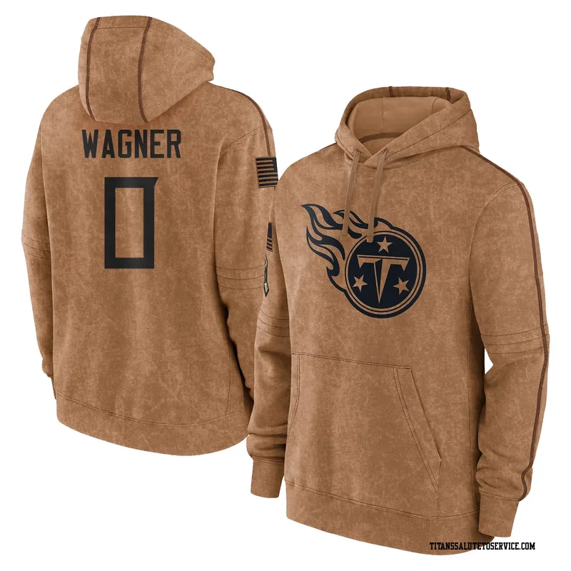 Youth Aamil Wagner Tennessee Titans Brown 2023 Salute To Service Club Pullover Hoodie