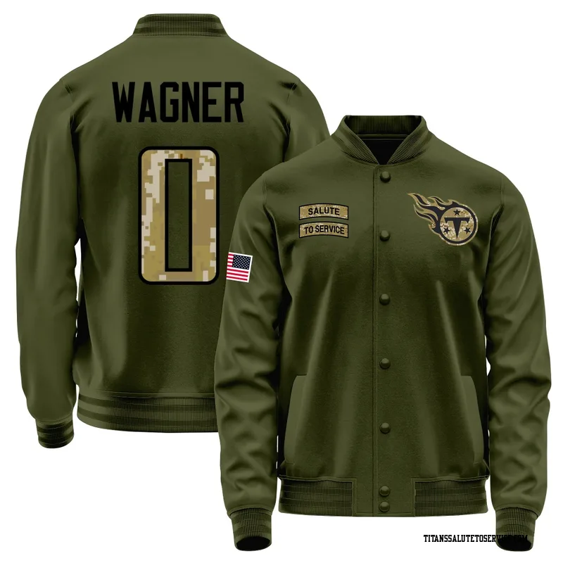 Youth Aamil Wagner Tennessee Titans Olive Salute to Service Sideline Performance Jacket
