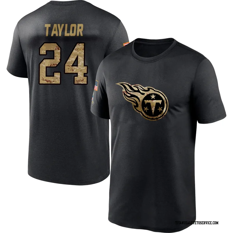 Youth Alontae Taylor Tennessee Titans Black 2020 Salute To Service Performance T-Shirt