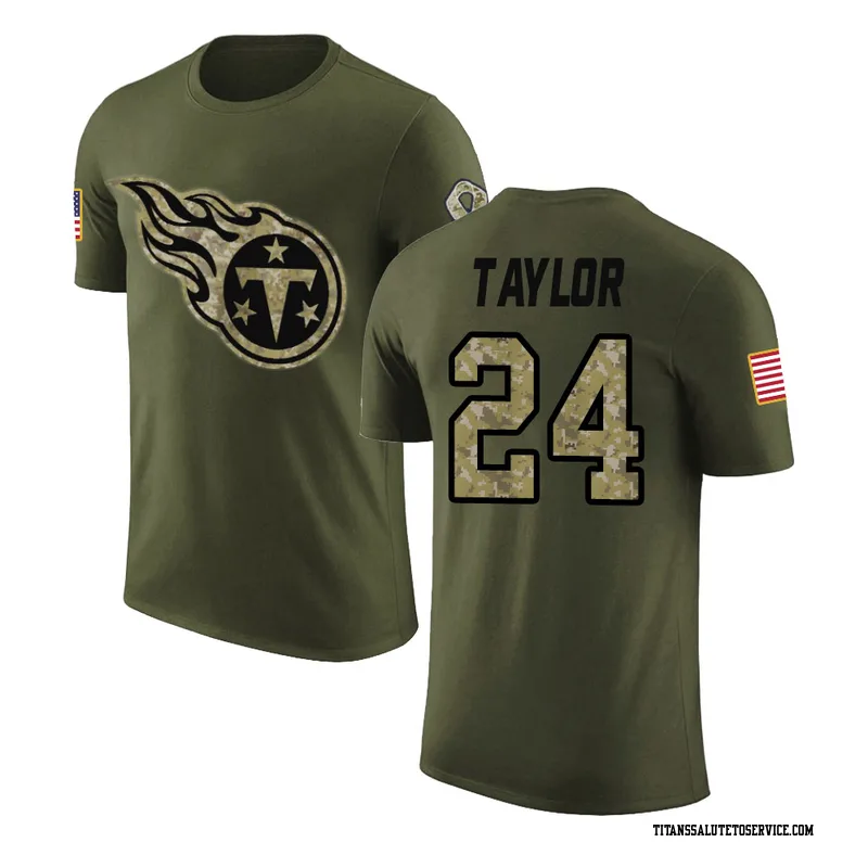 Youth Alontae Taylor Tennessee Titans Legend Olive Salute to Service T-Shirt