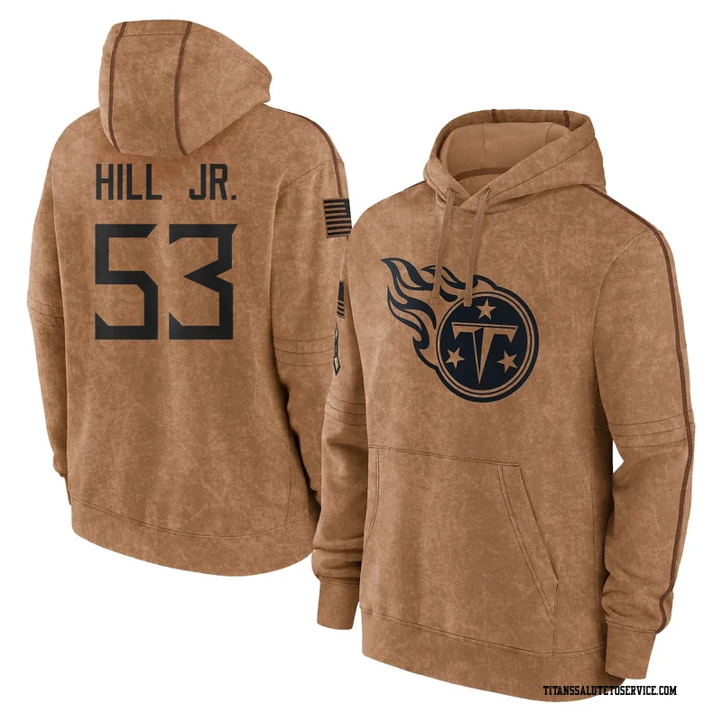 Youth Anthony Hill Jr. Tennessee Titans Brown 2023 Salute To Service Club Pullover Hoodie
