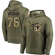 Youth Austin Deculus Tennessee Titans Olive Salute to Service Pullover Hoodie