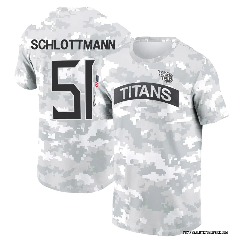 Youth Austin Schlottmann Tennessee Titans Camo Arctic 2024 Salute to Service Performance T-Shirt