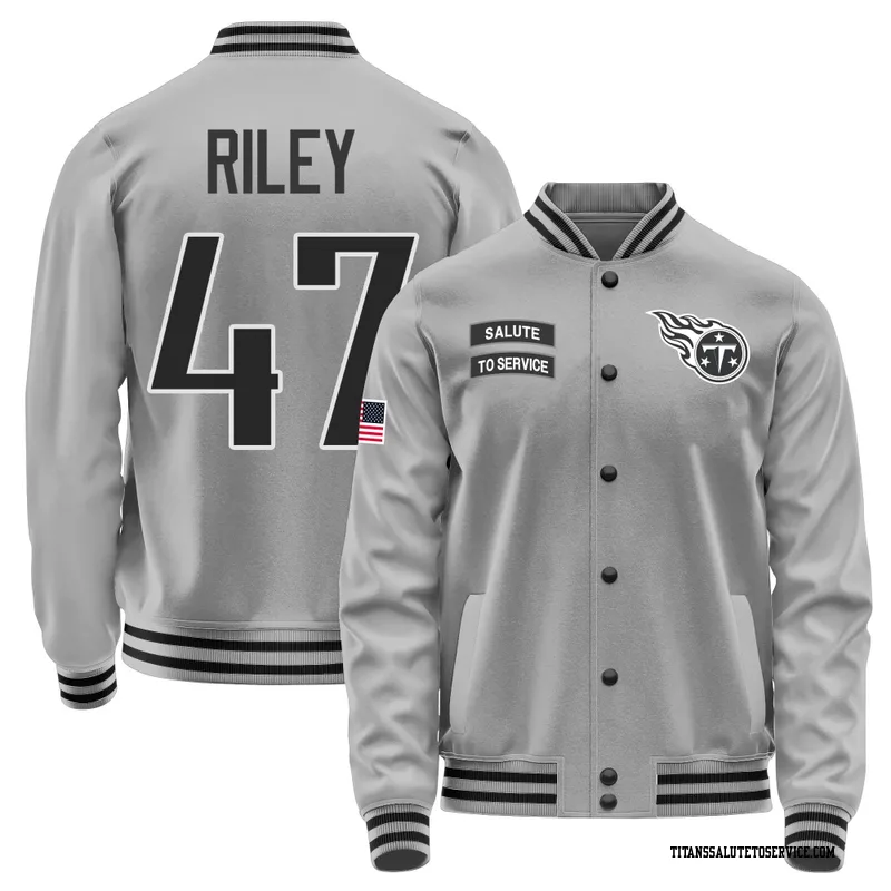 Youth Cam Riley Tennessee Titans Gray Salute to Service Performance Jacket