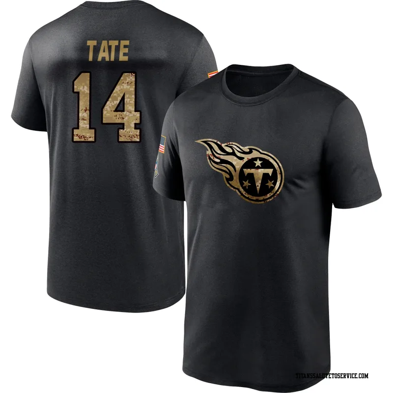 Youth Carnell Tate Tennessee Titans Black 2020 Salute To Service Performance T-Shirt