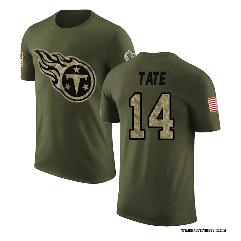 Youth Carnell Tate Tennessee Titans Legend Olive Salute to Service T-Shirt