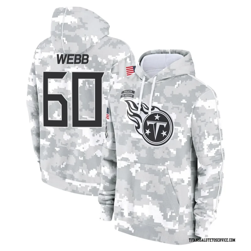 Youth Clay Webb Tennessee Titans Camo Arctic 2024 Salute to Service Club Fleece Pullover Hoodie
