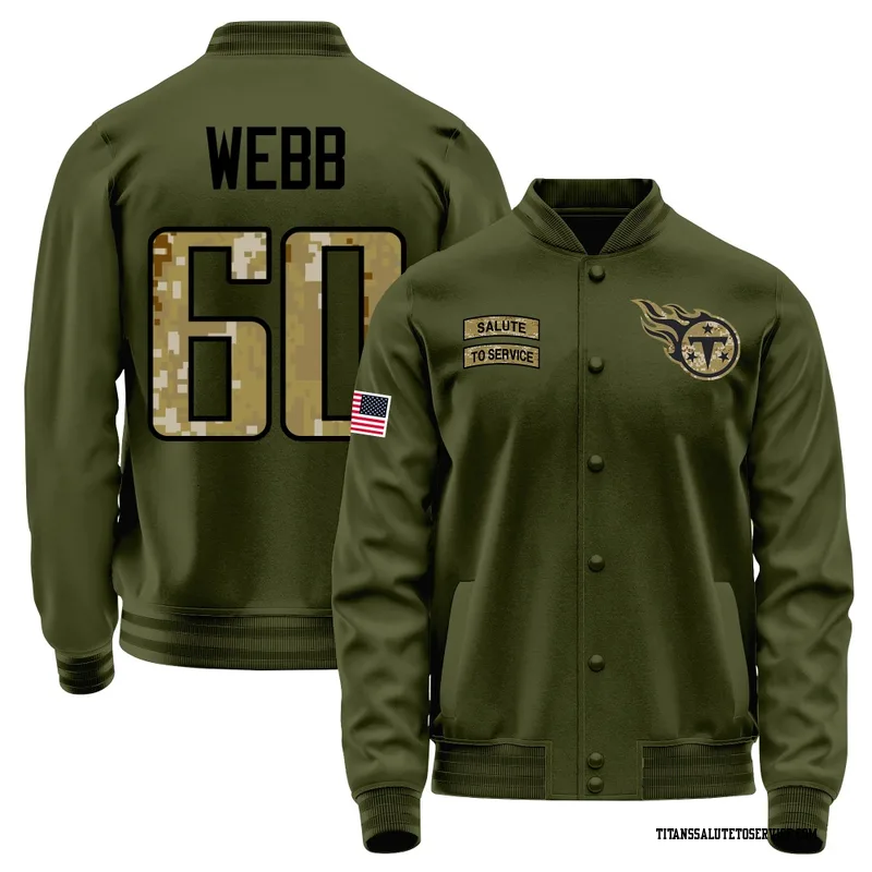 Youth Clay Webb Tennessee Titans Olive Salute to Service Sideline Performance Jacket