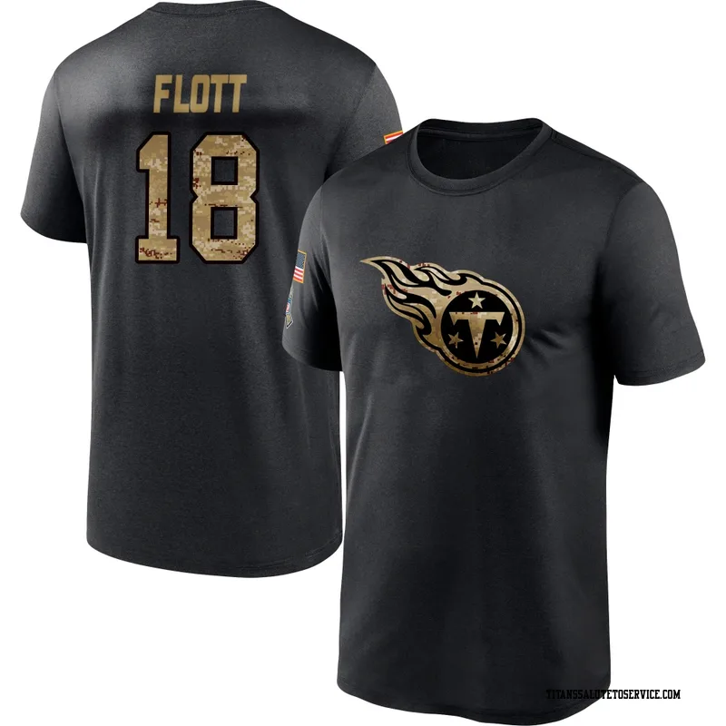 Youth Cor'Dale Flott Tennessee Titans Black 2020 Salute To Service Performance T-Shirt