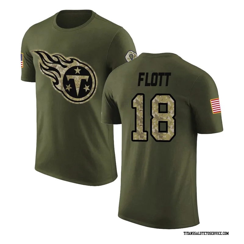 Youth Cor'Dale Flott Tennessee Titans Legend Olive Salute to Service T-Shirt